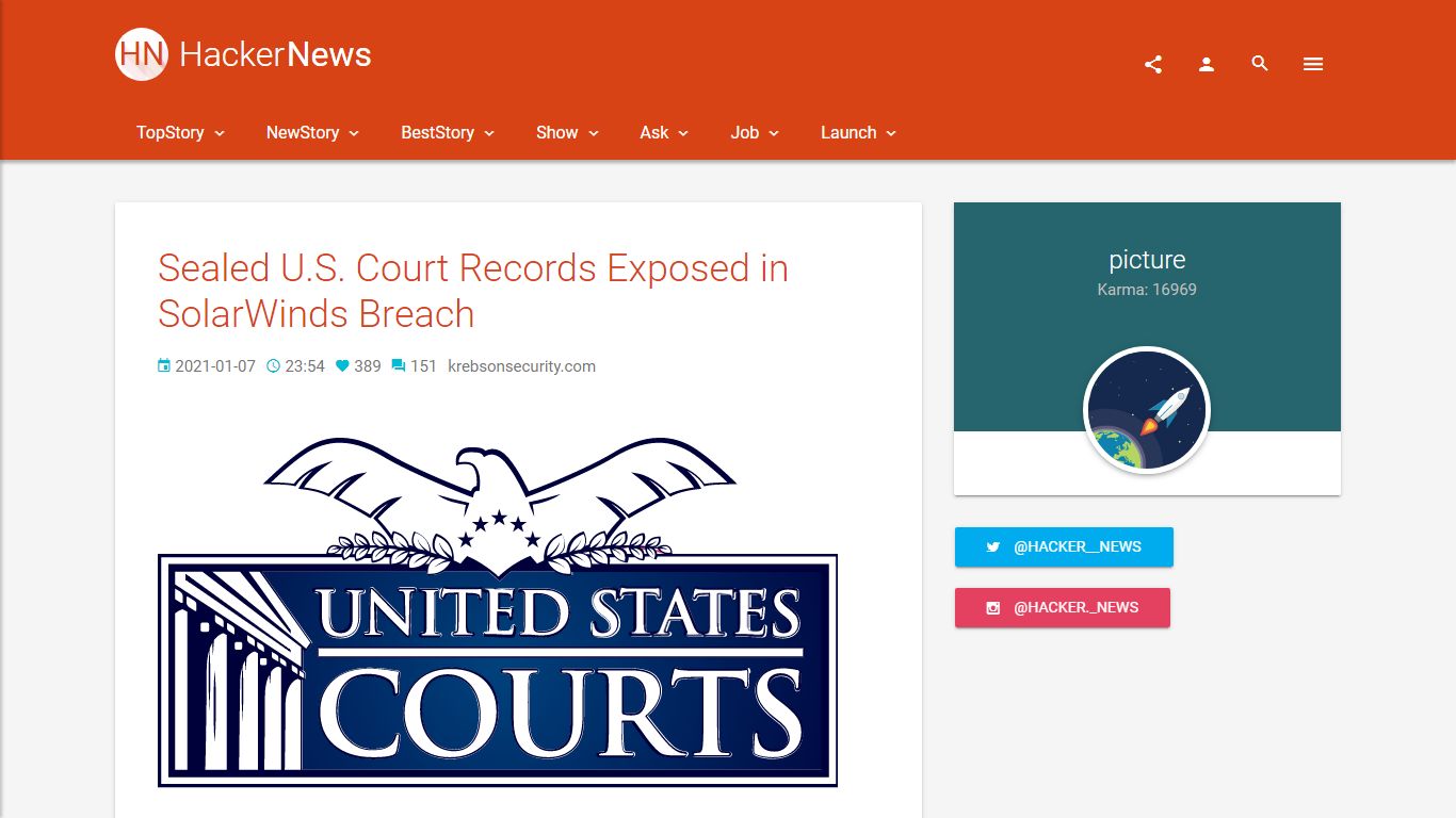 Sealed U.S. Court Records Exposed in SolarWinds Breach